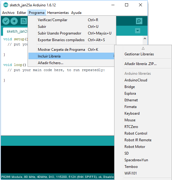 Como instalar una librería de Arduino en el entorno de desarrollo oficial