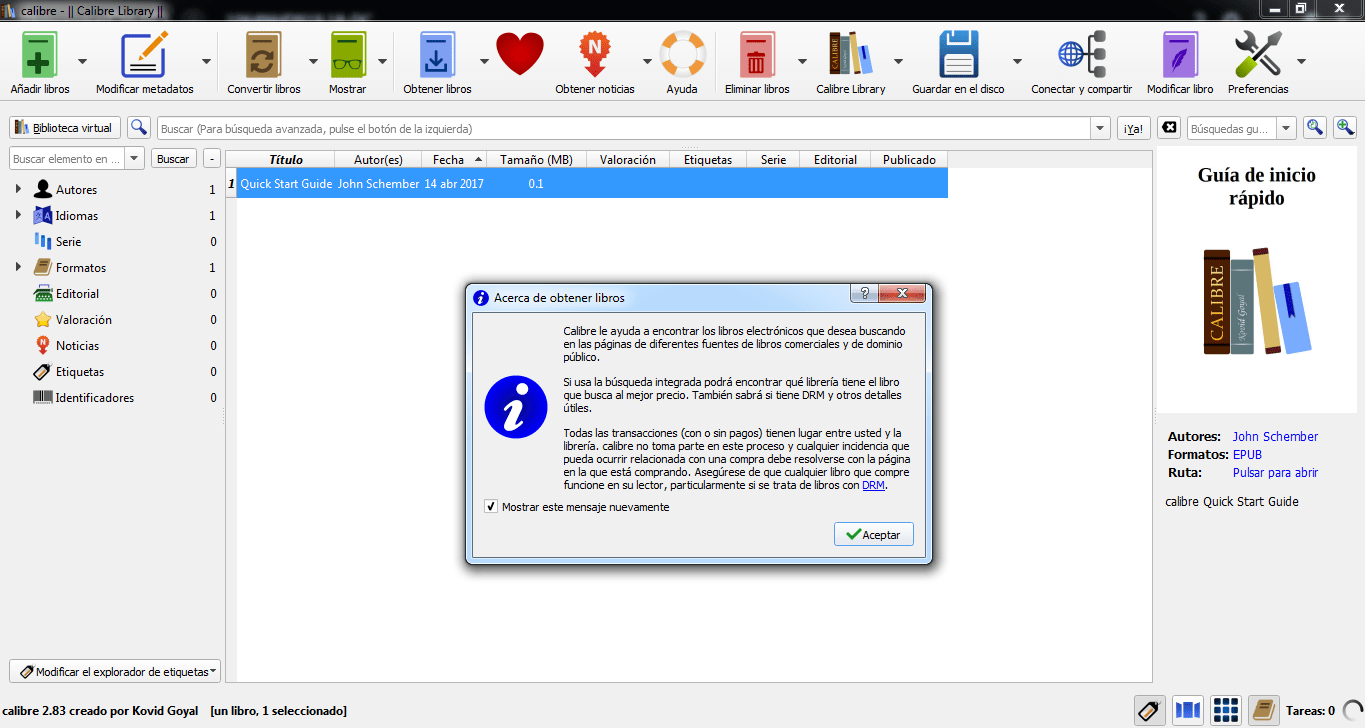 [Gratis] Calibre 3.7 La Biblioteca virtual a tu Alcance