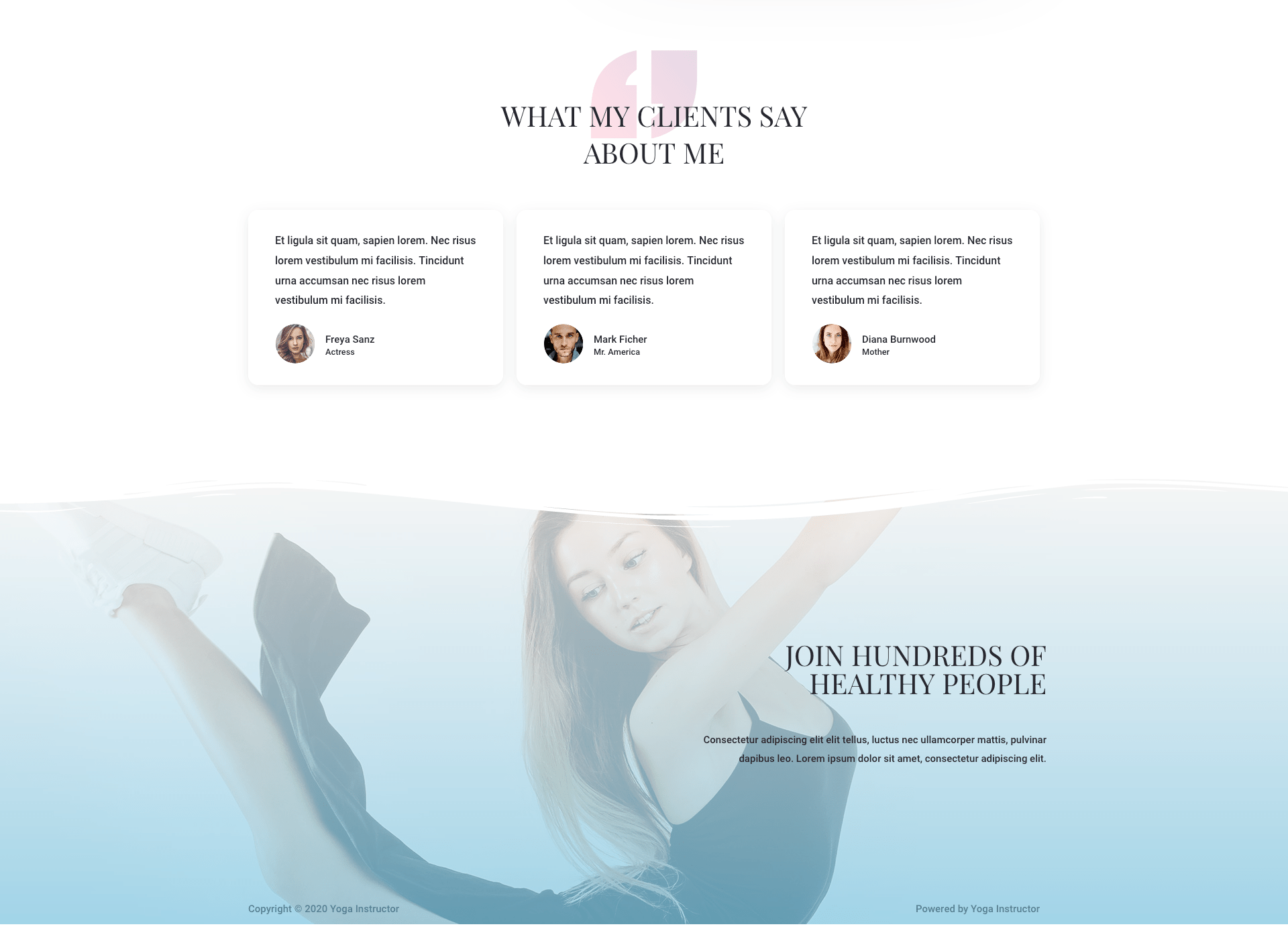 New Web Design for Yoga Instructor Affordable Web Design Service