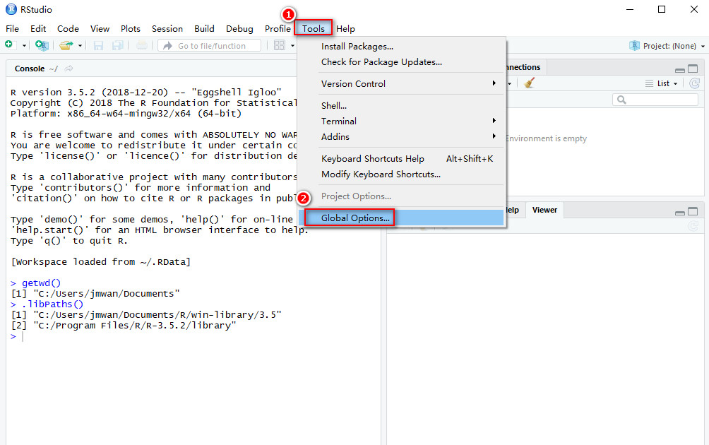R language path setting and working directory modification ProgrammerAH