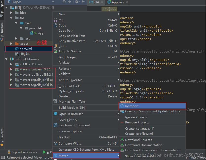 Solution of maven pom.xml dependency invalidation in IntelliJ