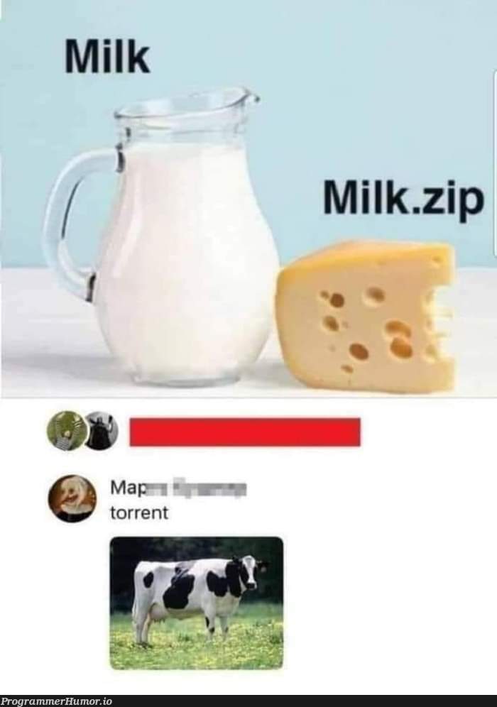 Milk.zip ProgrammerHumor.io