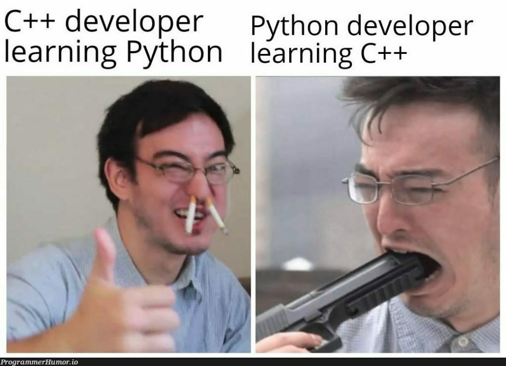 What happens when C++ Developer is learning Python and Python Developer