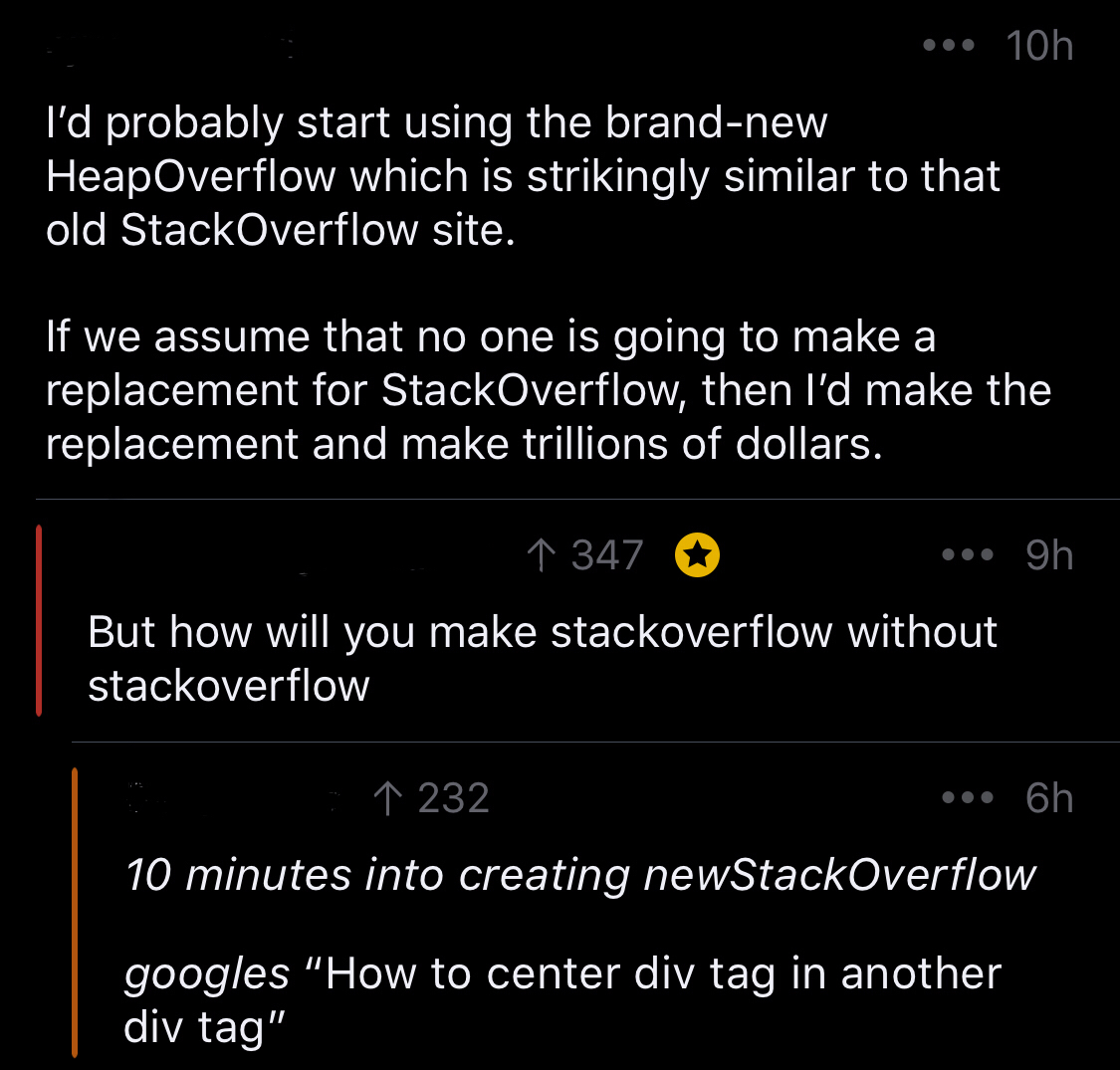 If StackOverflow were ever shut down permanently ProgrammerHumor.io
