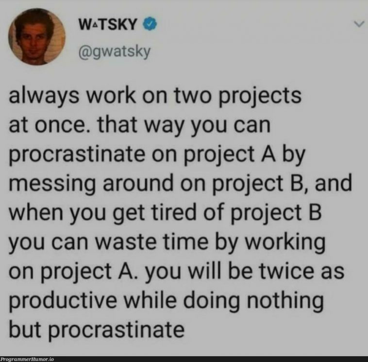 Side projects be like ProgrammerHumor.io