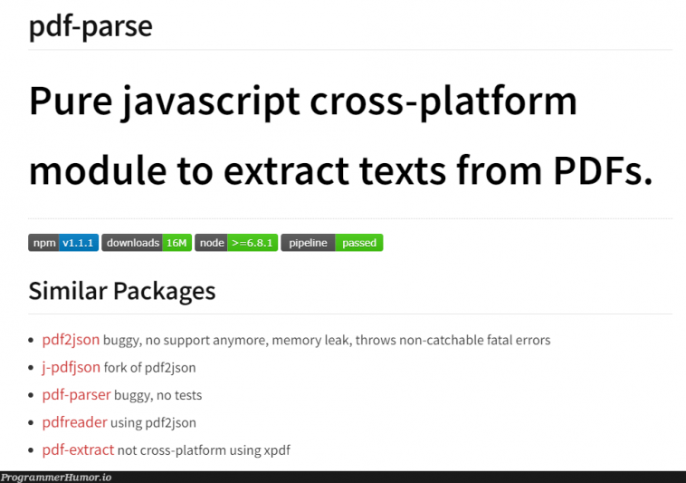 libraries ProgrammerHumor.io