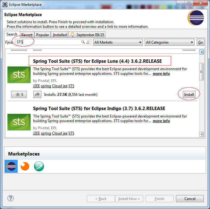 Eclipse Spring Tool Suite Installazione