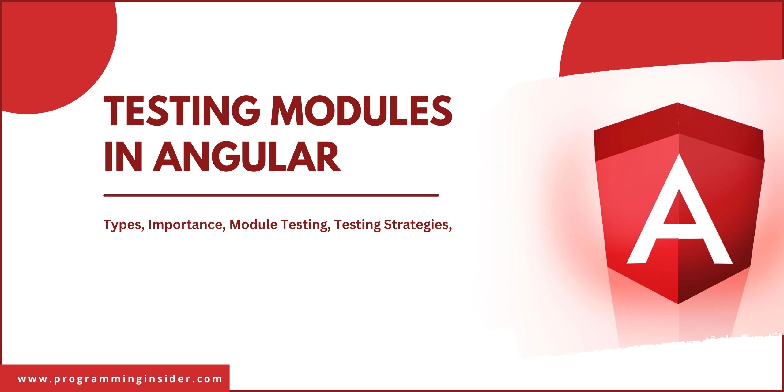 Testing Modules In Angular Programming Insider
