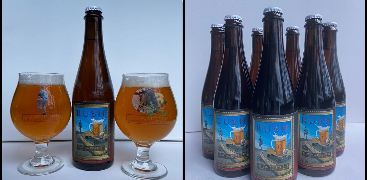 RUSH announce limited edition beer MOVING PITCHERS with Henderson