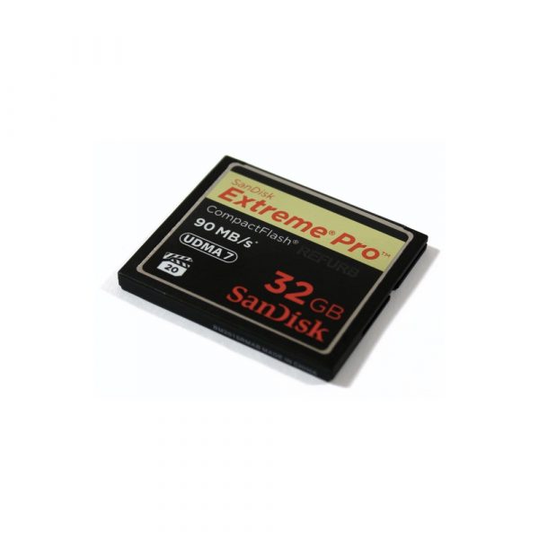 Compact Flash Cards 32GB available now at Progressive Brooadcast Hire