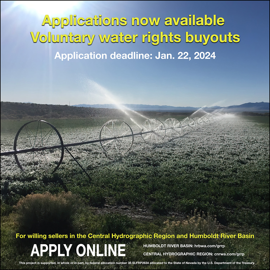 Applications Open for Voluntary Water Rights Retirements in Central