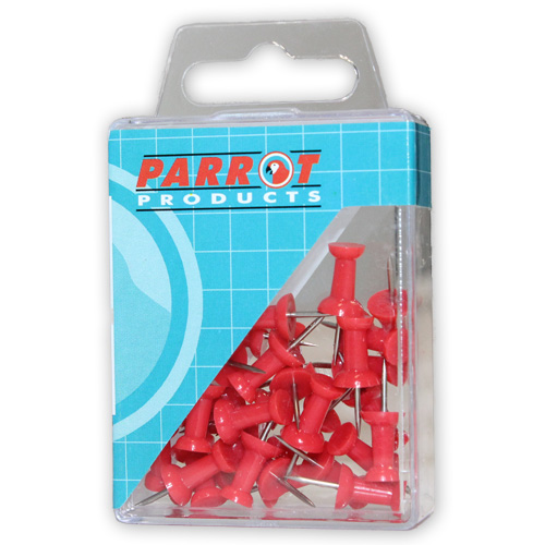 PUSH PINS CARDED PACK 30 RED Progress Office Furniture Durban