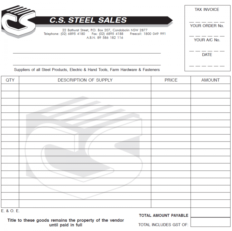 Invoice Books Progress Printing