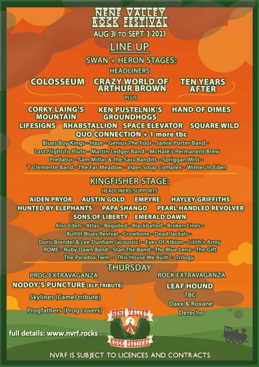 [News] Nene Valley Rock Festival makes first lineup announcement for