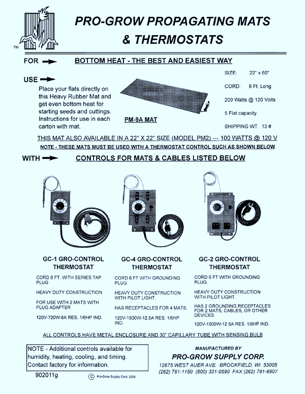 Propagation Heat Mats