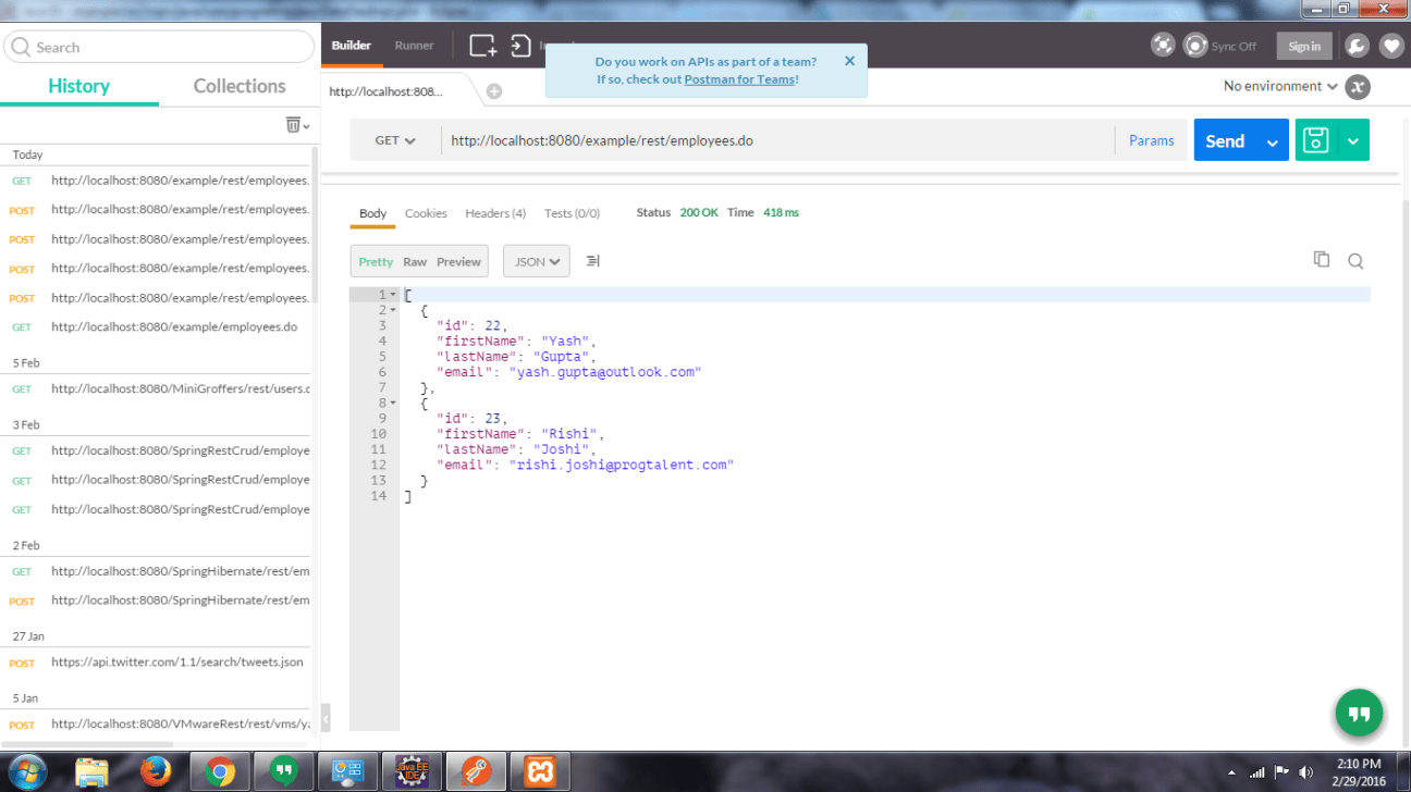 Spring MVC with Hibernate(Data Persistence) and angularJS (Frontend