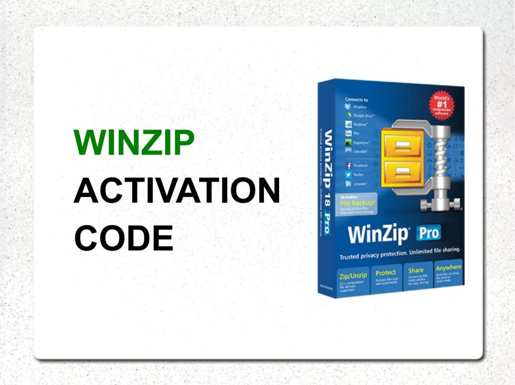Código de activación de WinZip Comprime y perfecto tus