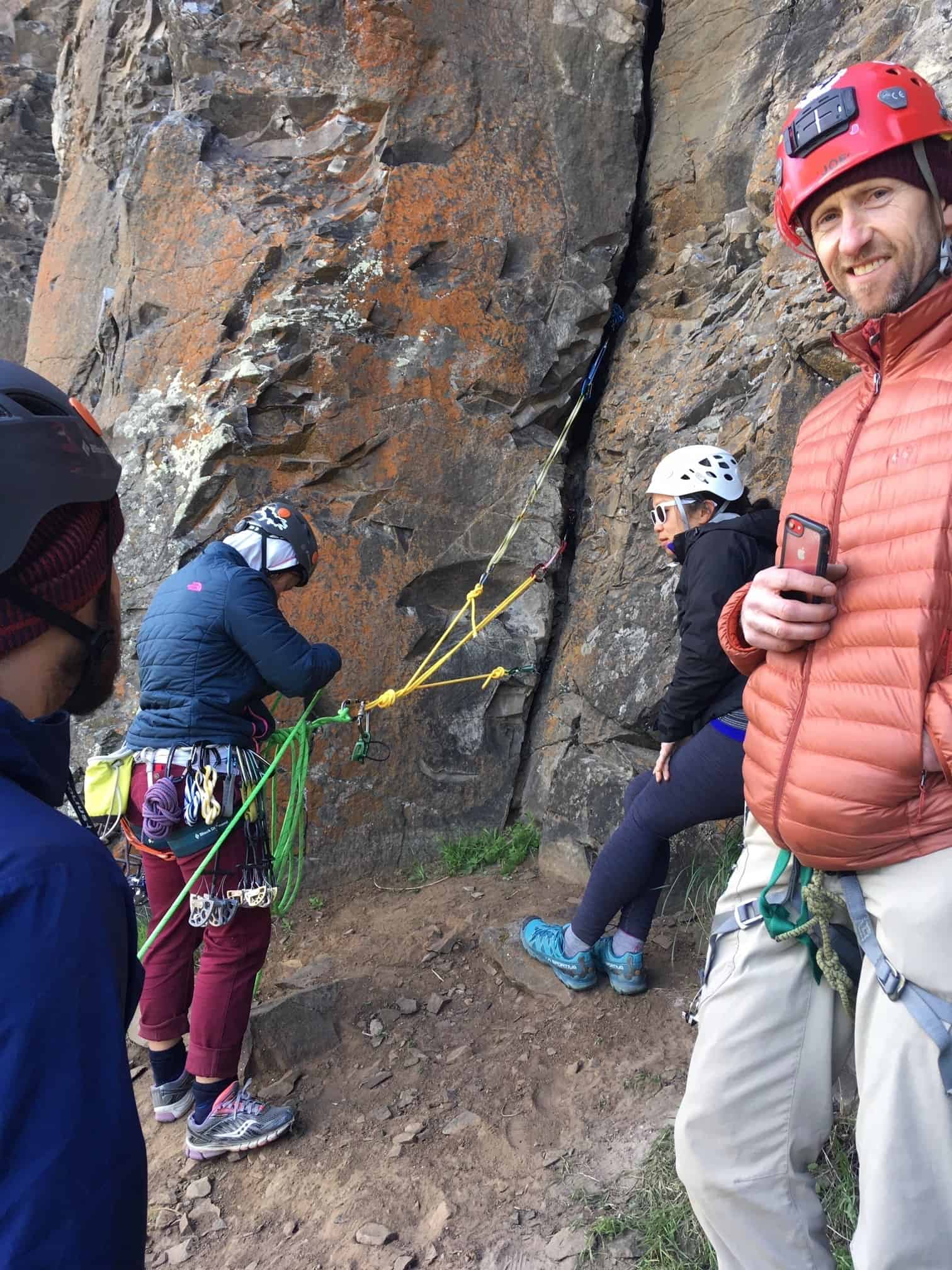 Lead Trad Rock Climbing Course Pro Guiding Service