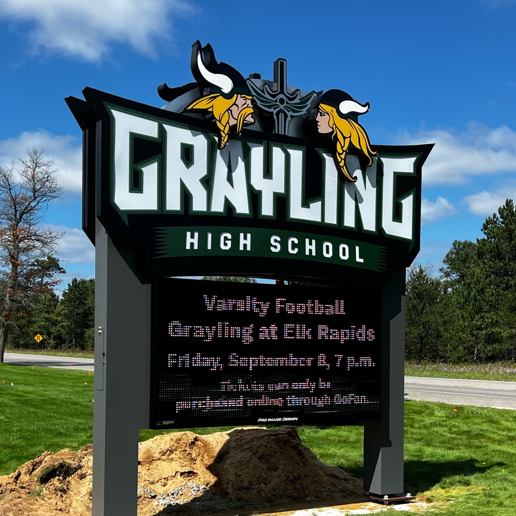 Grayling High School Pro Image Design Traverse City Sign Design