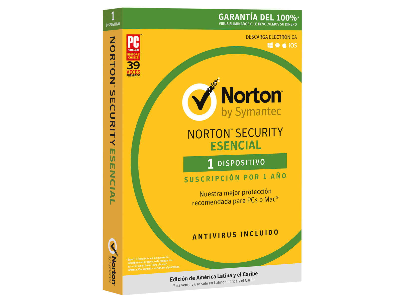 ANTIVIRUS NORTON SECURITY ESENCIAL, 1 DISPOSITIVO, LICENCIA 1 AÑO
