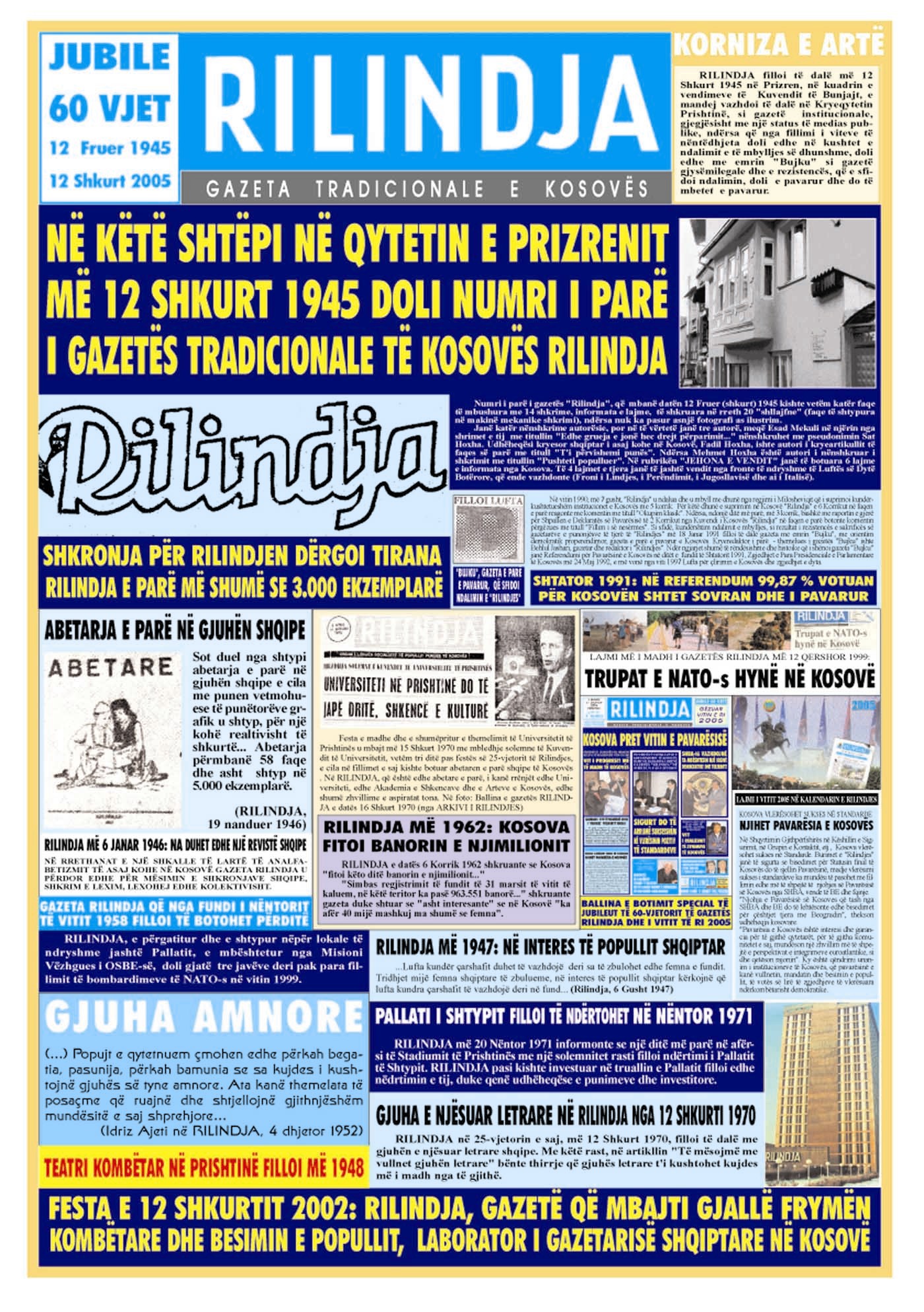 GAZETA RILINDJA, HISTORI KOSOVE E NISUR PARA 77 VITEVE Prointegra