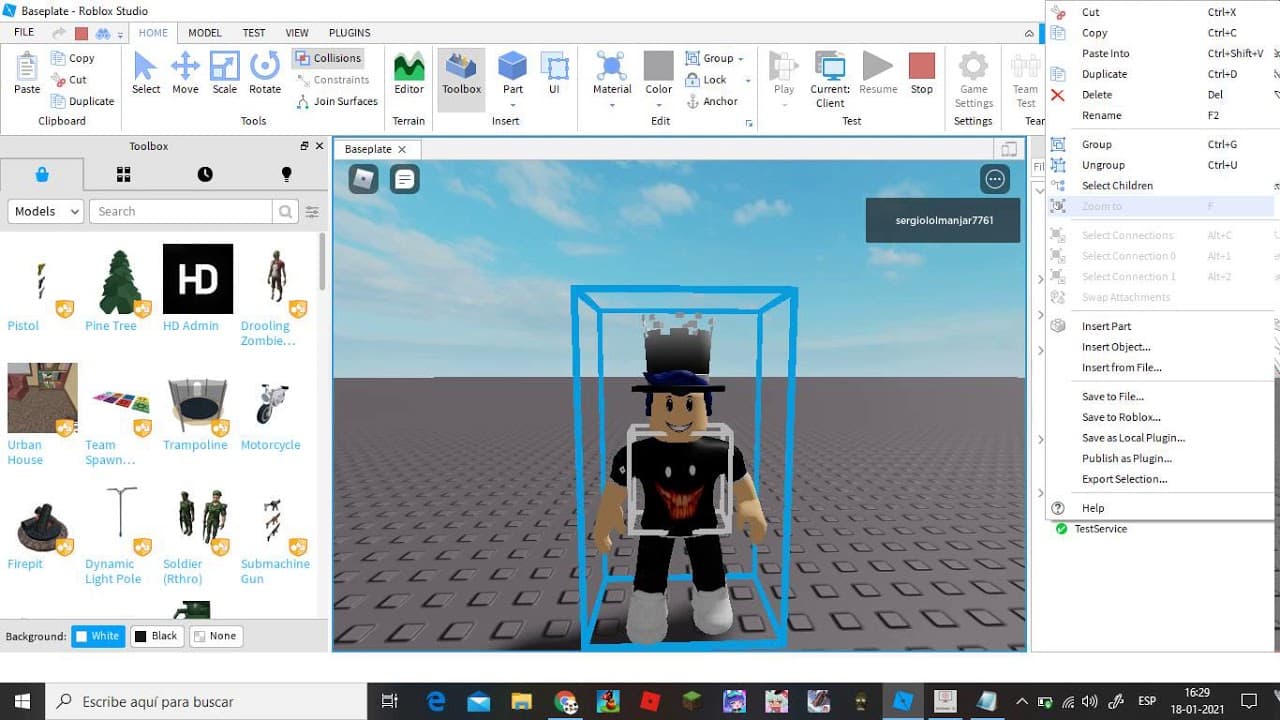 Como hacer skins en Roblox Studio 2024 PROJAKER