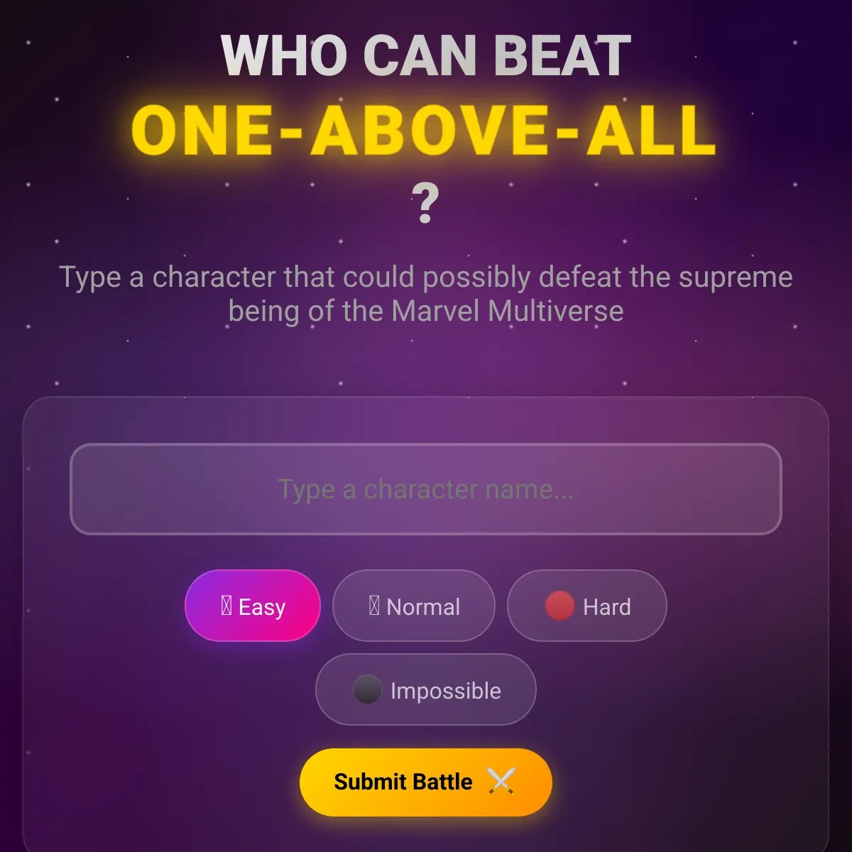 Who Can Beat OneAboveAll? 🌌(08)