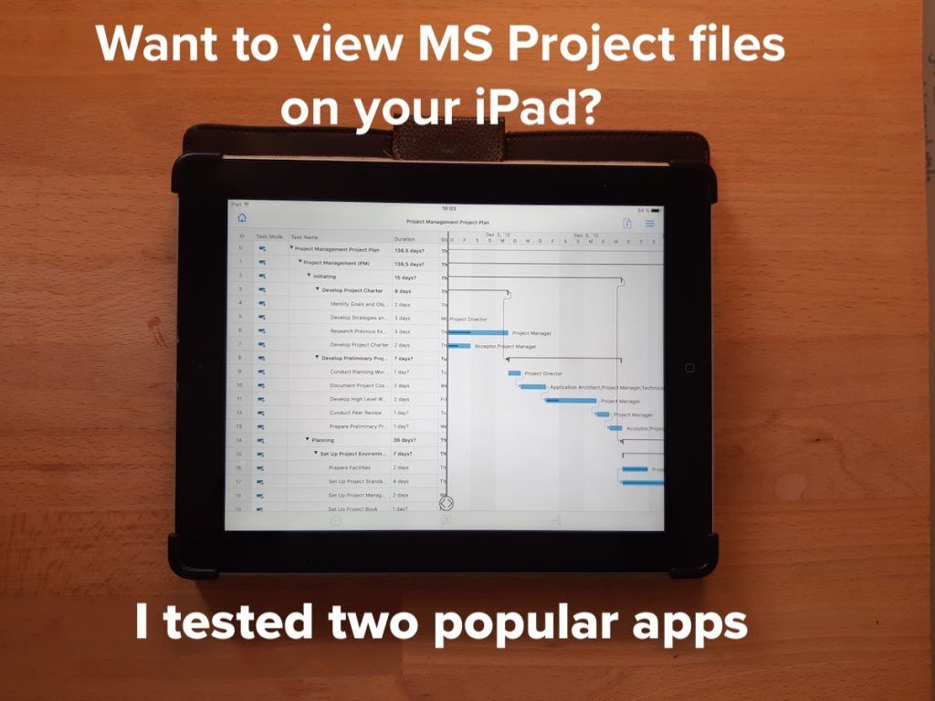How to view MS Project files on your iPad (I tested two apps) › Project