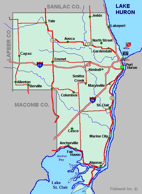 St Clair Michigan Map St. Clair Delta