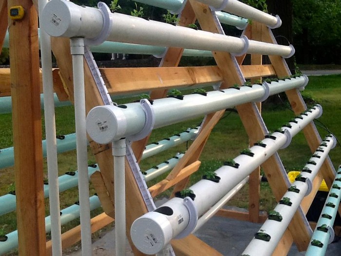 AFrame Hydroponic System 10Step SpaceSaving Solution