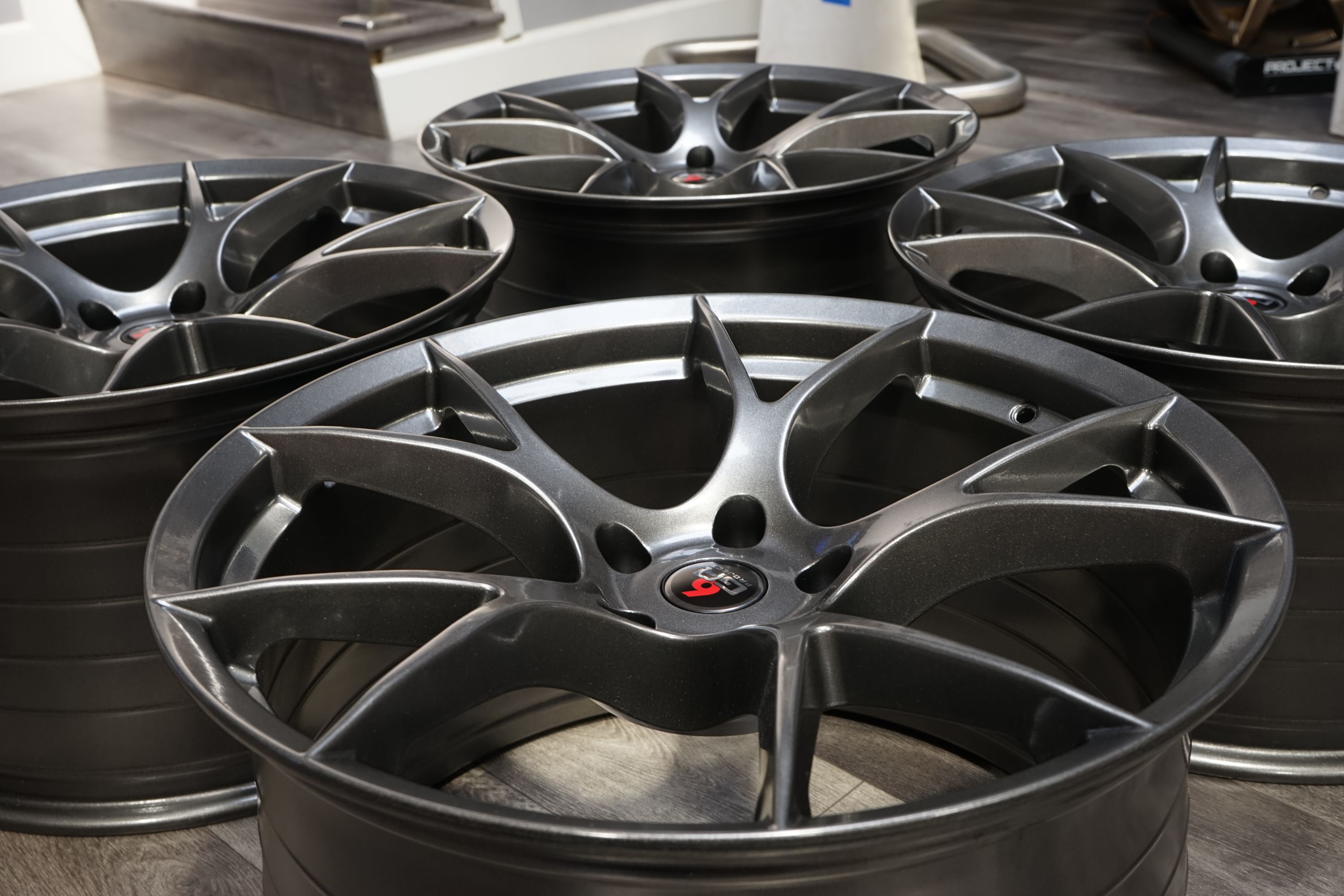 SPUN PROJECT 6GR 10TEN SATIN GUNMETAL 20" GT350 Project 6GR