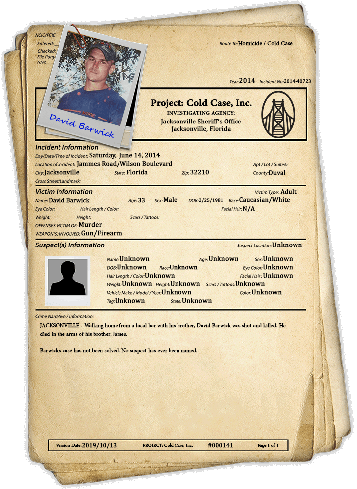 David Barwick - Project: Cold Case