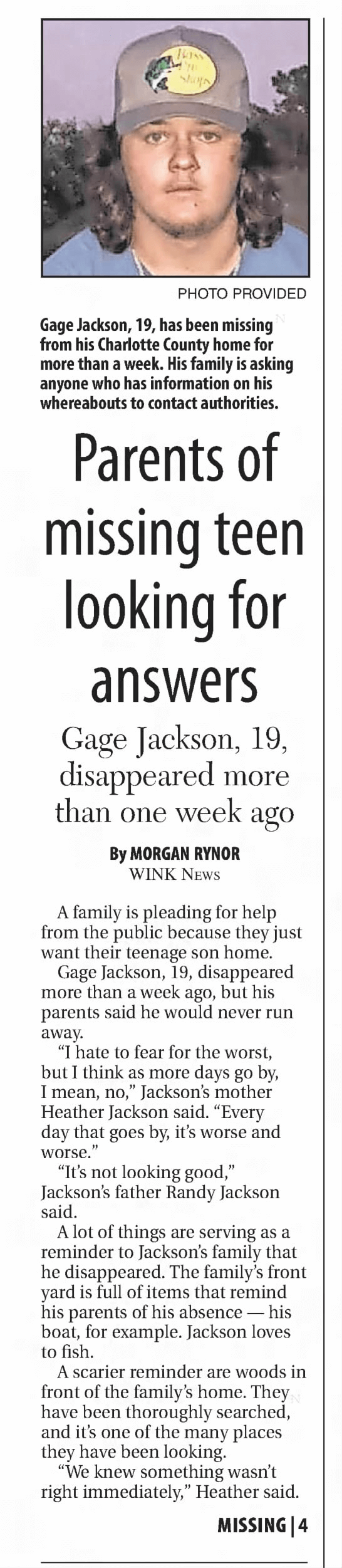 Gage Jackson Project Cold Case