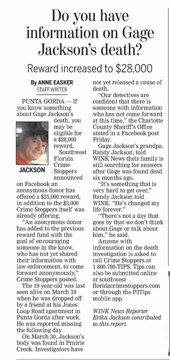 Gage Jackson Project Cold Case