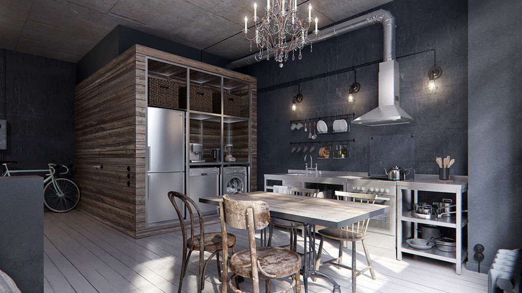 Interiors A Cool 40 sqm Industrial Chic Apartment Project FairyTale