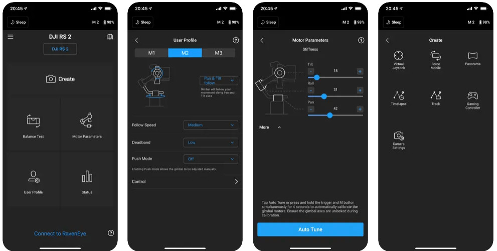 Is there an App for DJI Ronin?