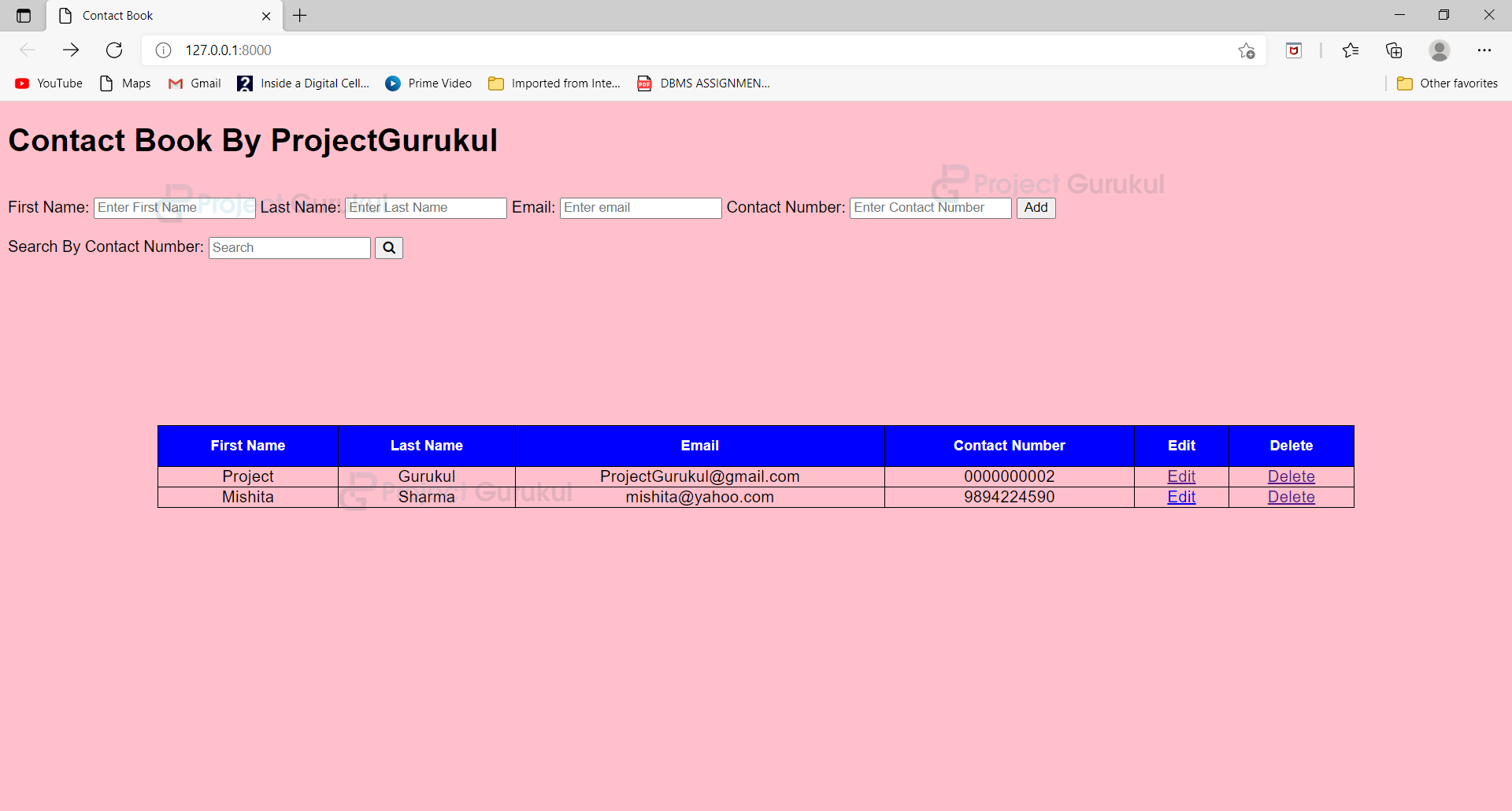 Learn How to Create Contact Book in Python Project Gurukul Learn How to Create Contact Book in Python Project Gurukul