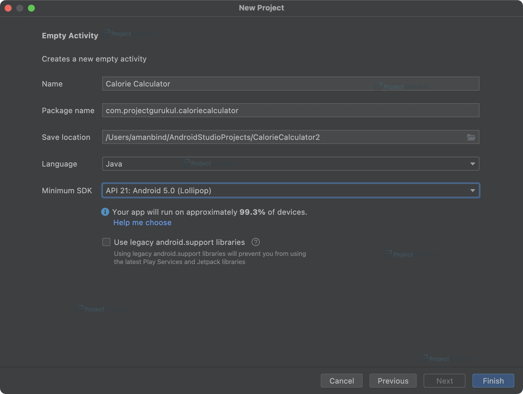 Android Calorie Calculator Stay on Top of Your Diet Project Gurukul