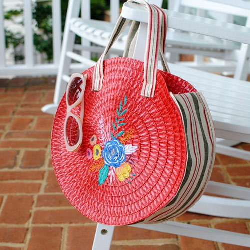 DIY Placemat Roundie Bag Embroidery Online
