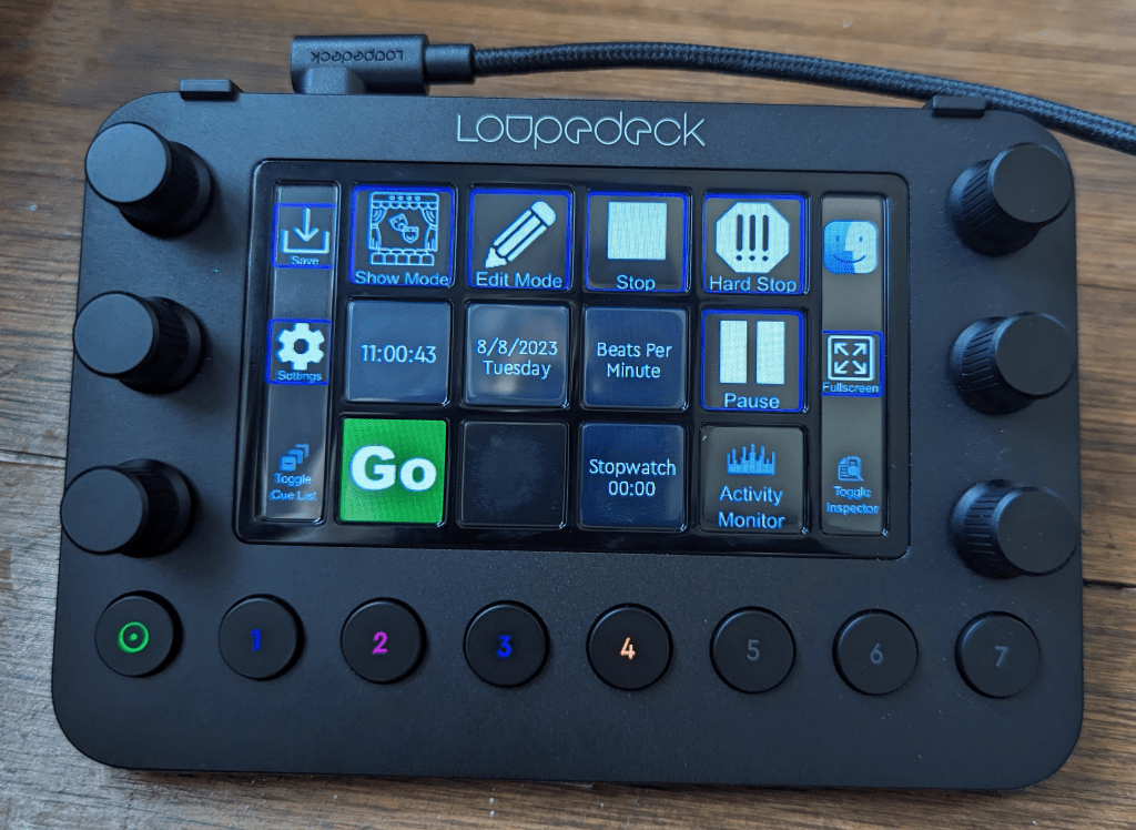 QLab Profile for Loupedeck Projectile Objects