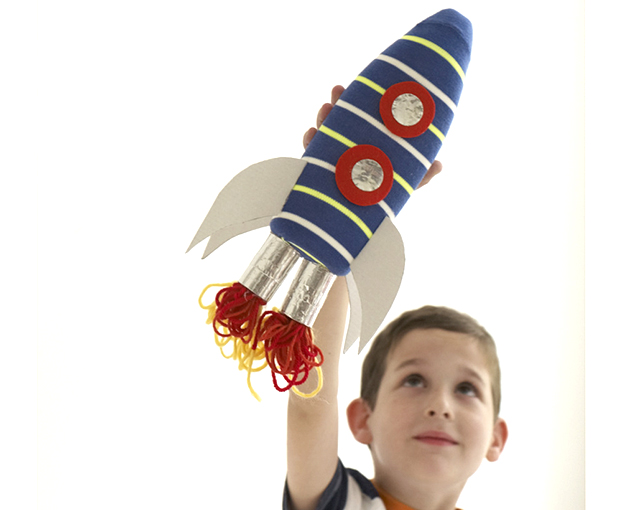 DIY Rocket Upcycle Bottle Craft