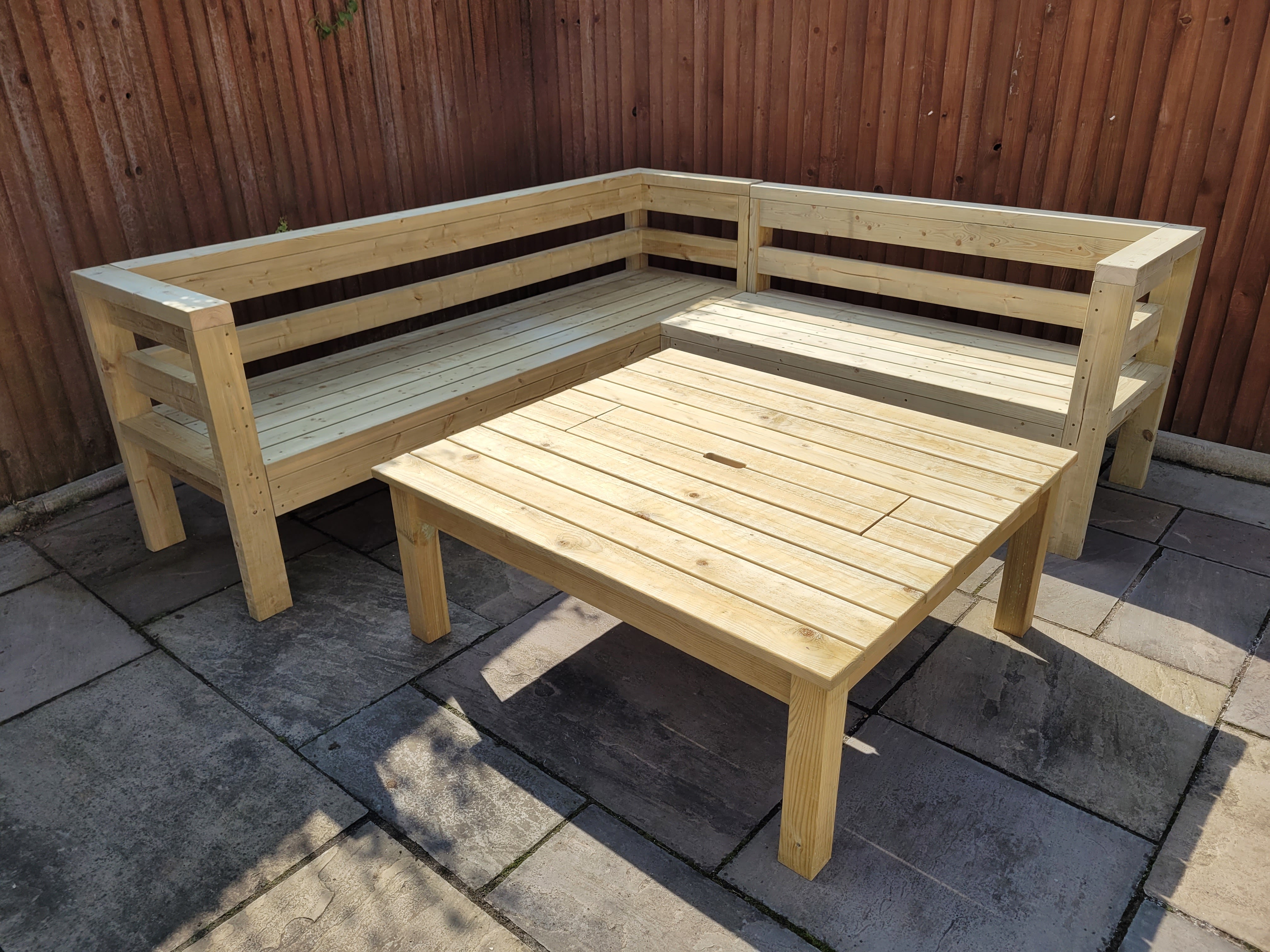 DIY Outdoor Corner Benches, 55 OFF