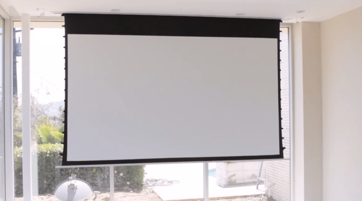 Ceiling Recessed Motorized Projection Screen Installation Shelly Lighting