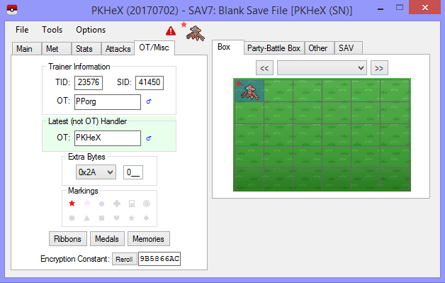 PID Mismatch Origin Game RSEFRLG DPPtHGSS (RNGReporter) Using PKHeX