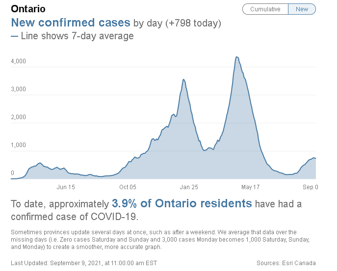 Ontario reports nearly 800 new COVID19 cases, 10 deaths Project PROTECH