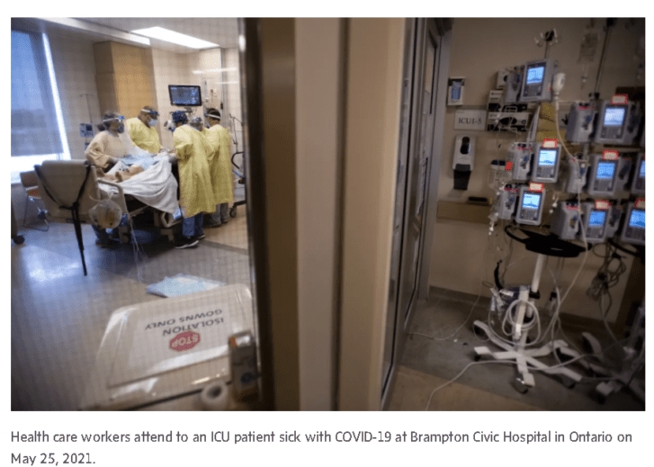 Ontario COVID19 modelling shows ICU numbers stable, but likely to rise