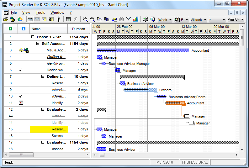Microsoft Project Viewer
