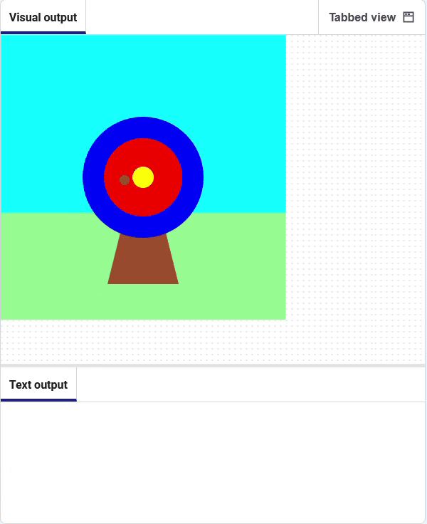 target emoji printed when mouse clicked