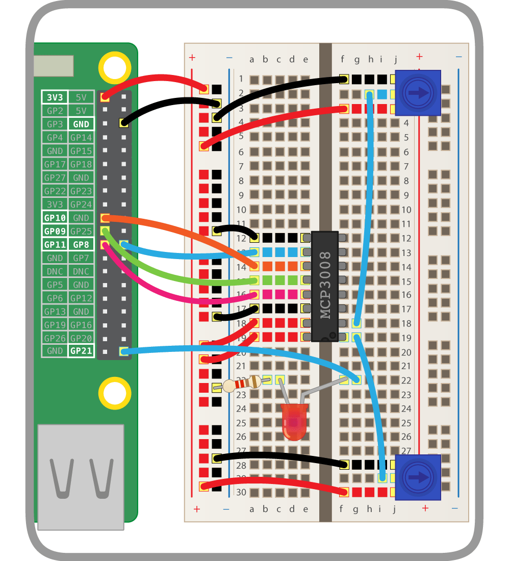 Physical Computing with Python Analogue inputs Raspberry Pi Projects