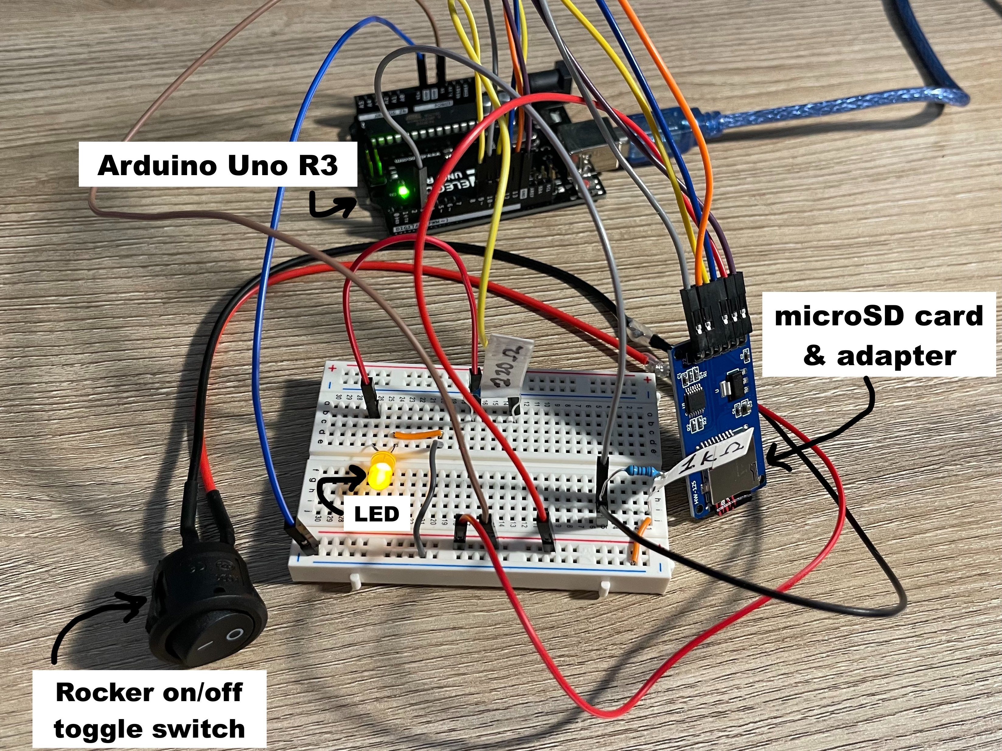 SD Card With Toggle Switch & LED Arduino Project Hub